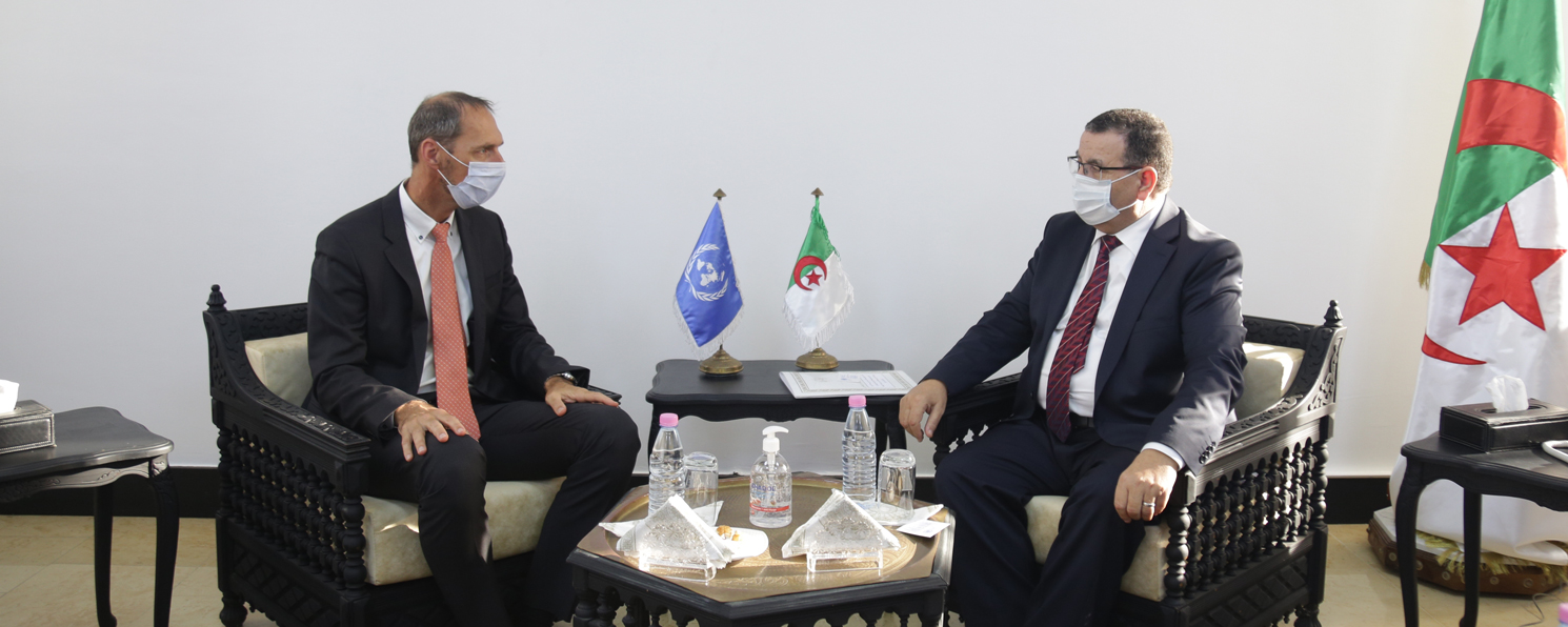 Ministere Du Travail De L Emploi Et De La Securite Sociale Monsieur Lachemi Djaaboub Recoit Monsieur Eric Overvest Ambassadeur Et Coordonnateur Resident Des De L Organisation Des Nations Unies En Algerie